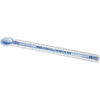 Tait cirkelvormige liniaal van 30 cm van gerecycled plastic Wit