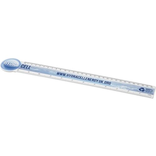 Tait cirkelvormige liniaal van 30 cm van gerecycled plastic Wit