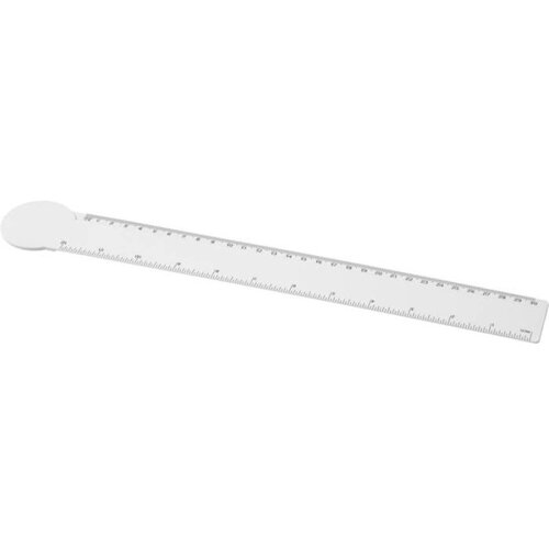 Tait cirkelvormige liniaal van 30 cm van gerecycled plastic Wit