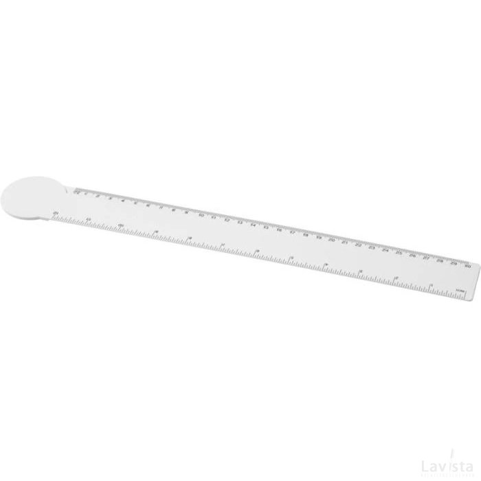 Tait cirkelvormige liniaal van 30 cm van gerecycled plastic Wit