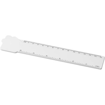 Tait liniaal van 15 cm in de vorm van een huis van gerecycled plastic Wit