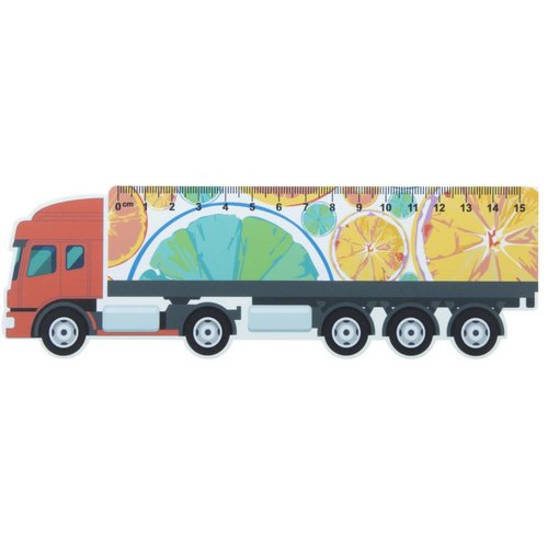 Trucker 15 Liniaal Van 15 Cm, Vrachtwagen Wit