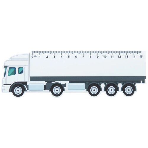 Trucker 15 Liniaal Van 15 Cm, Vrachtwagen Wit