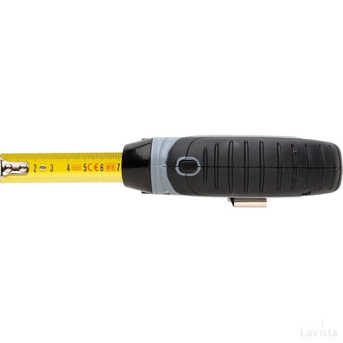 2-in-1 rolmaat 5m/19mm grijs, zwart