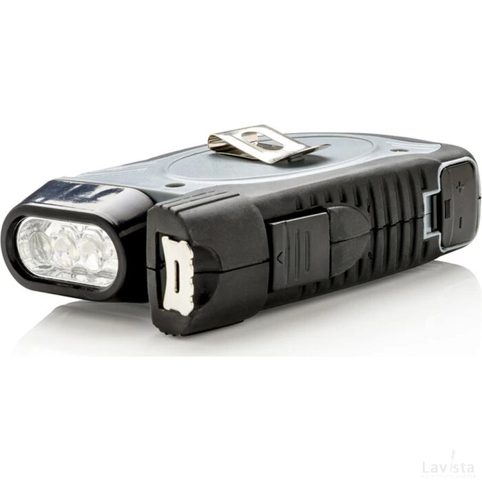 2-in-1 rolmaat 5m/19mm grijs, zwart