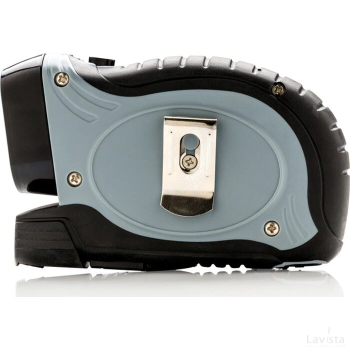 2-in-1 rolmaat 5m/19mm grijs, zwart