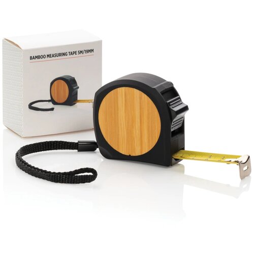 Bamboe rolmaat 5m/19mm zwart