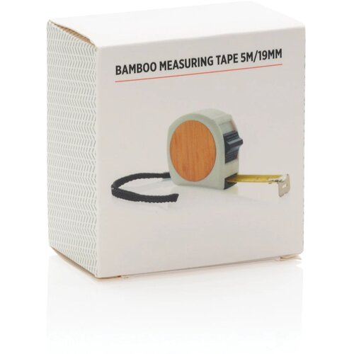 Bamboe rolmaat 5m/19mm wit, zwart