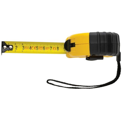 RCS gerecycled plastic 5M/19 mm rolmaat geel, zwart