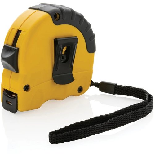 RCS gerecycled plastic 5M/19 mm rolmaat geel, zwart