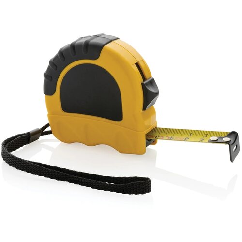 RCS gerecycled plastic 5M/19 mm rolmaat geel, zwart