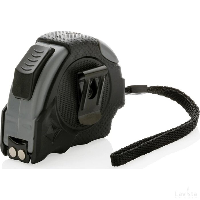 RCS gerecycled plastic Autostop rolmaat 3m/16mm zwart