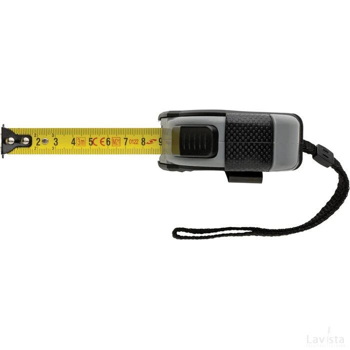 RCS gerecycled plastic Autostop rolmaat 3m/16mm zwart