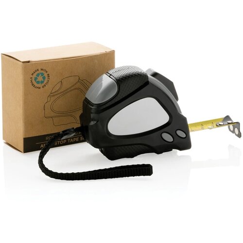 RCS gerecycled plastic Autostop rolmaat 5M/19mm zwart