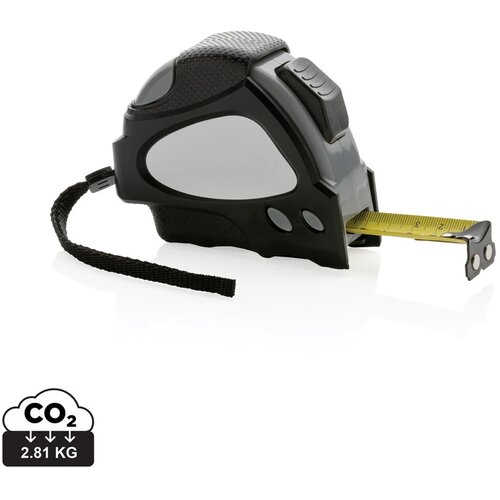 RCS gerecycled plastic autostop rolmaat 8M/25mm zwart