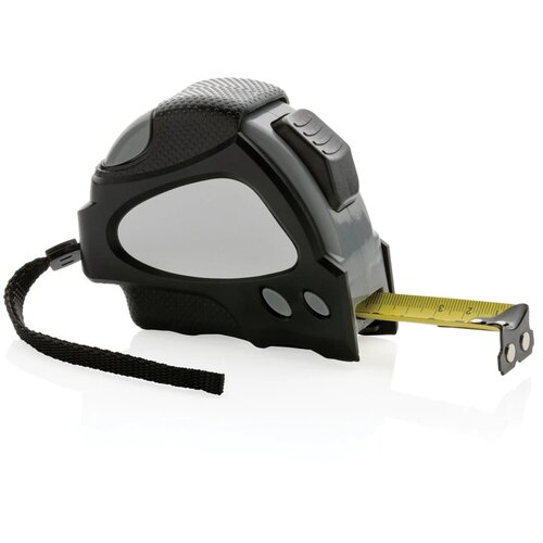 RCS gerecycled plastic autostop rolmaat 8M/25mm zwart