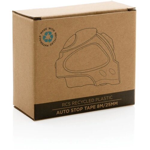 RCS gerecycled plastic autostop rolmaat 8M/25mm zwart