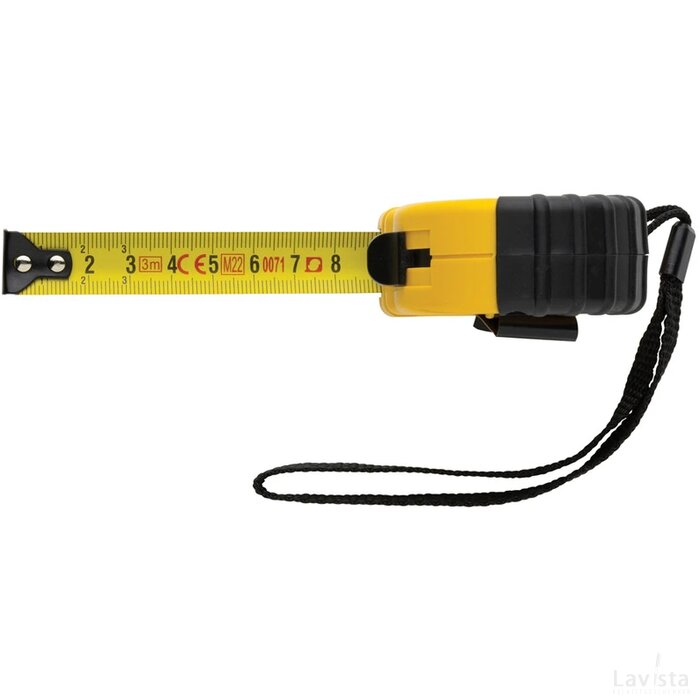 RCS gerecyclede plastic 3M/16 mm rolmaat geel, zwart