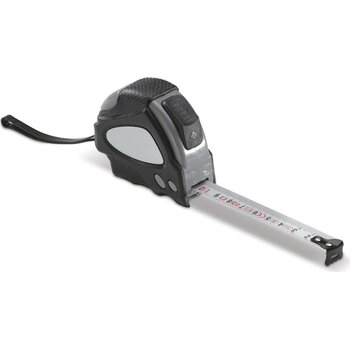 Rolmaat assist 3m grijs / zwart