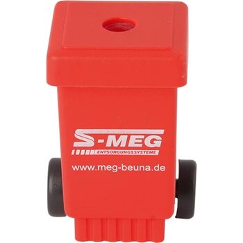 Puntenslijper Kliko/afvalbak met wielen rood