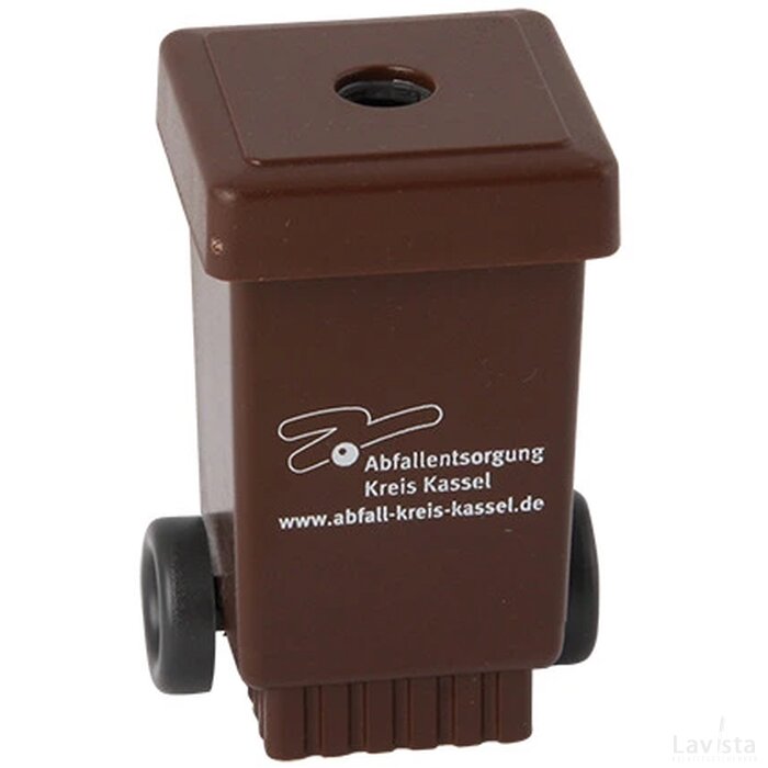 Puntenslijper Kliko/afvalbak met wielen bruin