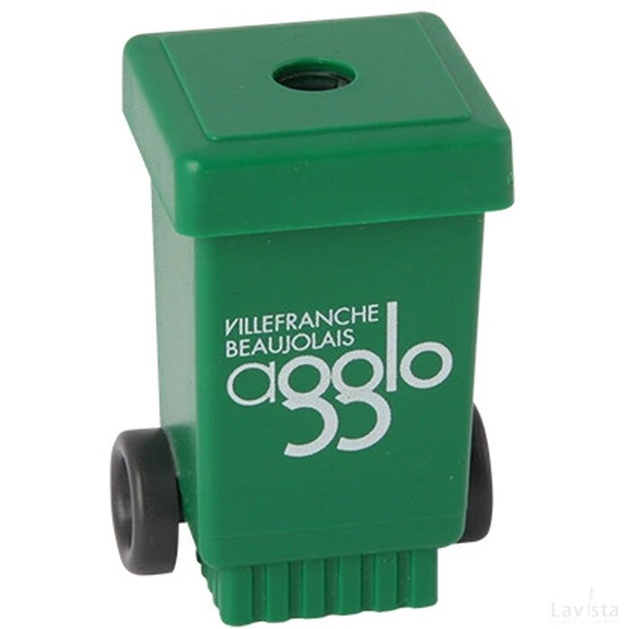 Puntenslijper Kliko/afvalbak met wielen donkergroen