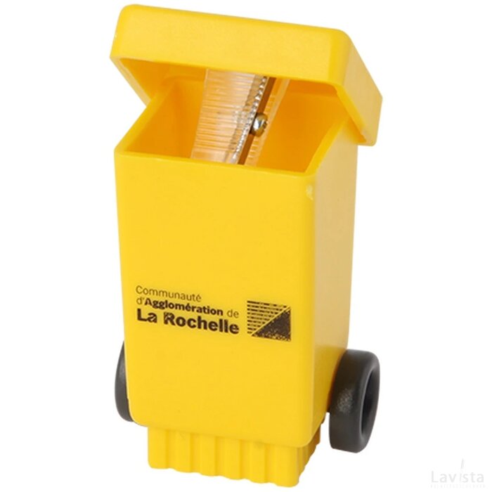 Puntenslijper Kliko/afvalbak met wielen geel