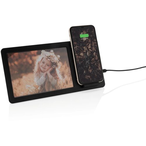 5W draadloze oplader en fotolijst zwart