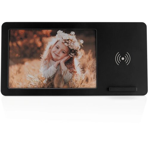 5W draadloze oplader en fotolijst zwart