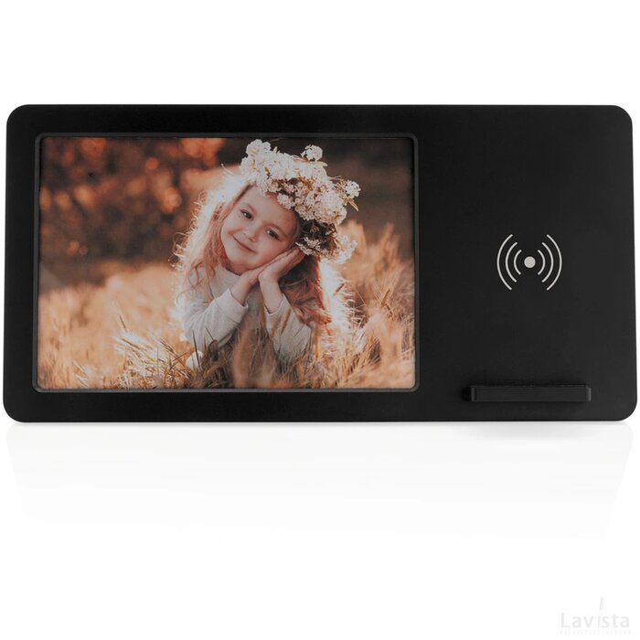 5W draadloze oplader en fotolijst zwart