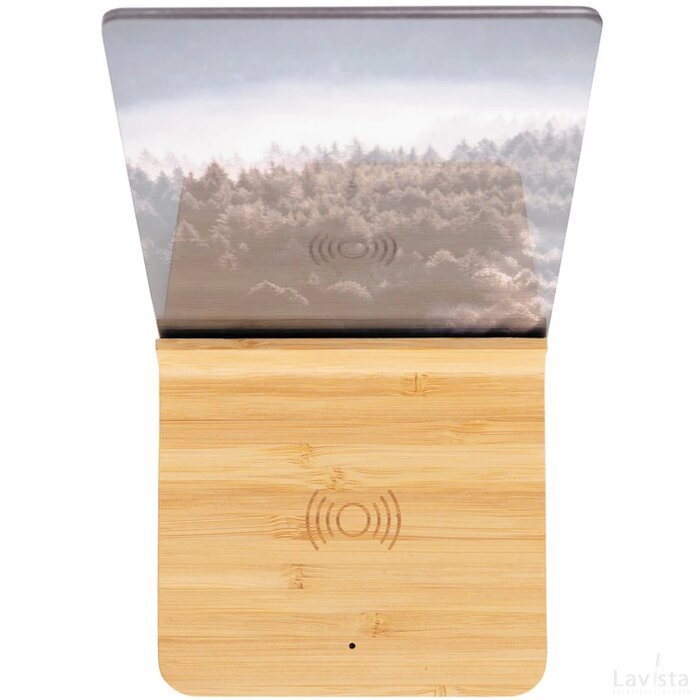Bamboe 5W draadloze oplader met fotolijst bruin