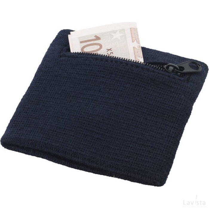 Zweetband | Met rits | Met opdruk Navy