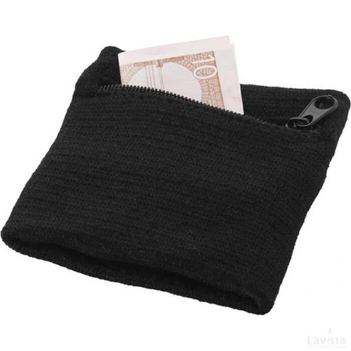 Brisky zweetbandje met rits Zwart