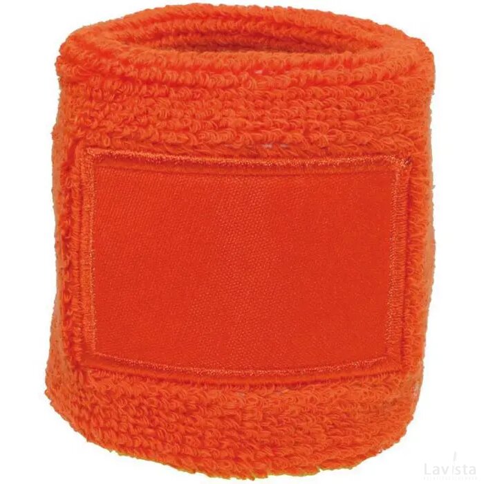 Polsband 6cm Met Label Oranje