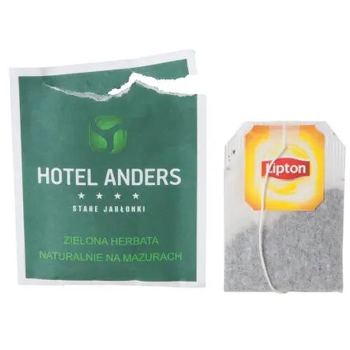 Lipton theezakje in bedrukte omslag tot in full colour bedrukt