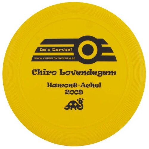 Frisbee 21 cm. met ringen Geel