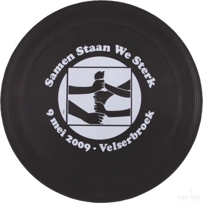 Frisbee 21 cm. met ringen Zwart