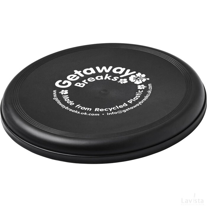 Orbit frisbee van gerecycled plastic Zwart