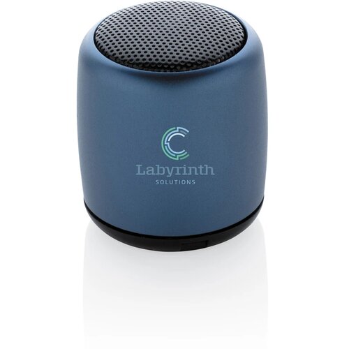 Mini aluminium draadloze speaker blauw