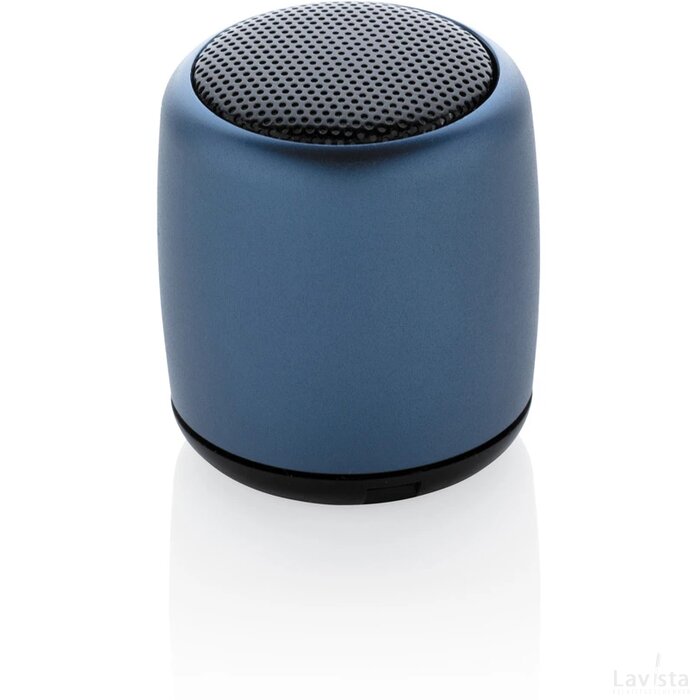 Mini aluminium draadloze speaker blauw