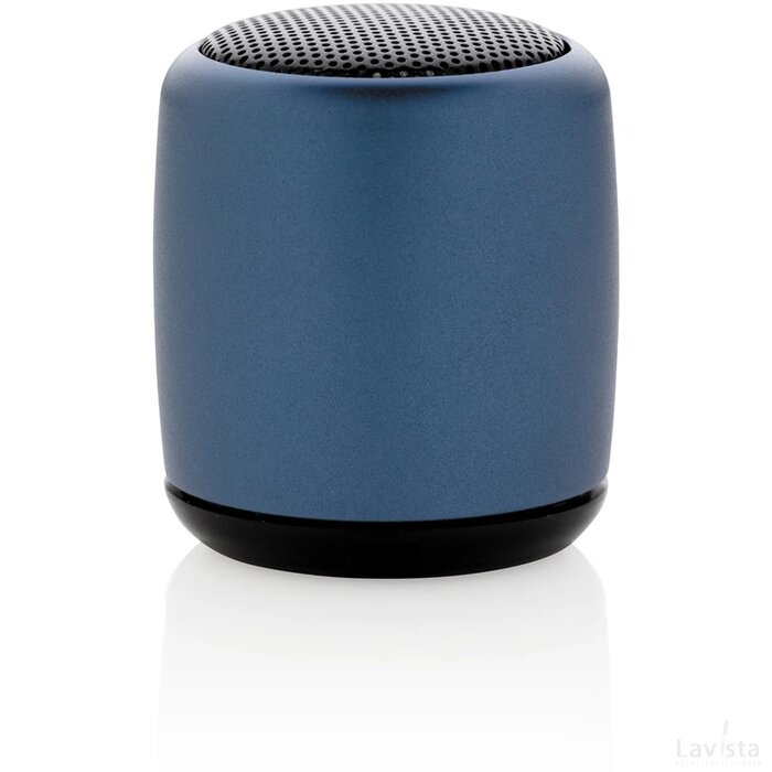 Mini aluminium draadloze speaker blauw