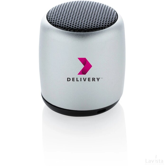 Mini aluminium draadloze speaker zilver