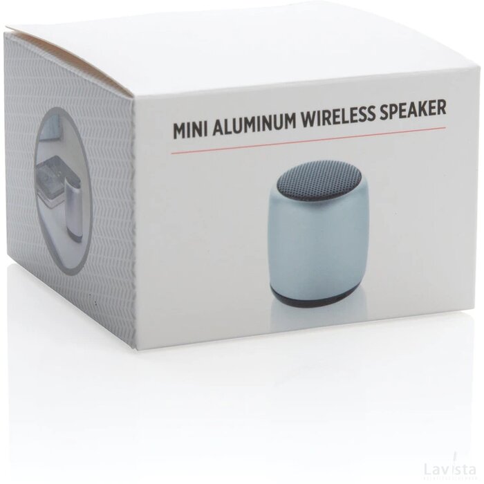 Mini aluminium draadloze speaker zilver