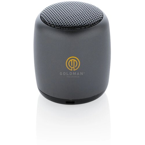 Mini aluminium draadloze speaker antraciet