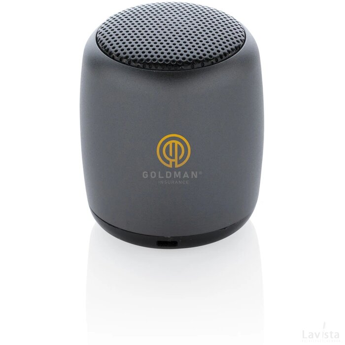 Mini aluminium draadloze speaker antraciet