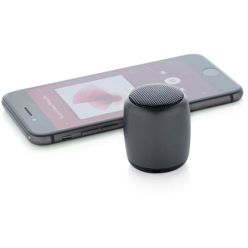 Mini aluminium draadloze speaker antraciet