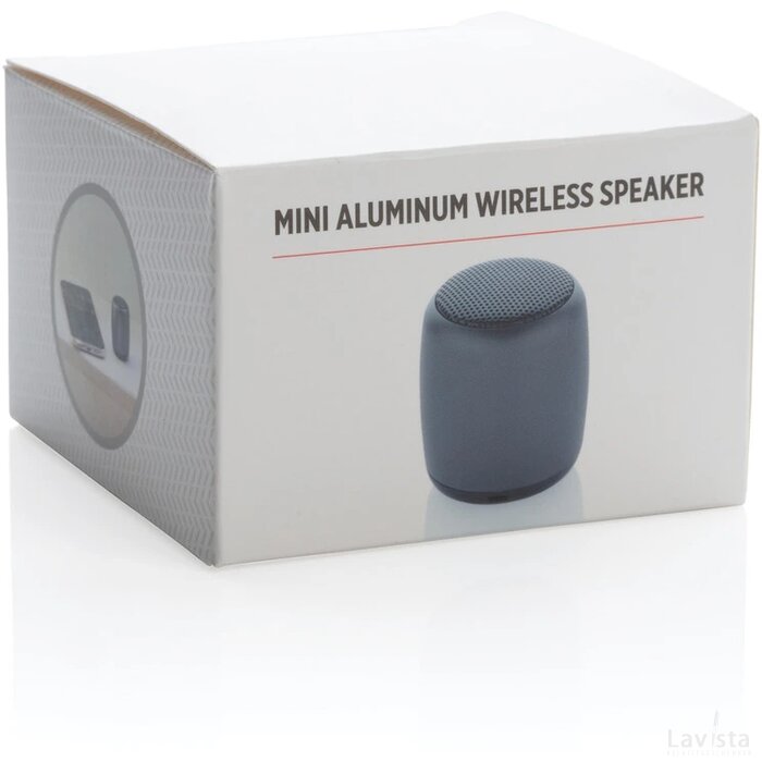 Mini aluminium draadloze speaker antraciet