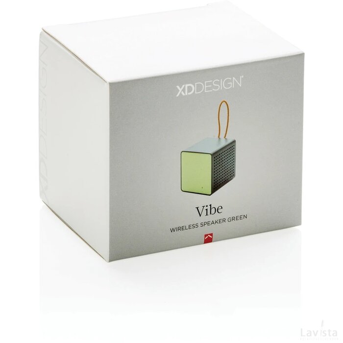 Vibe draadloze 3W speaker groen, zwart