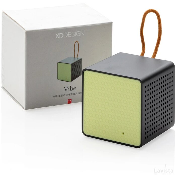 Vibe draadloze 3W speaker groen, zwart