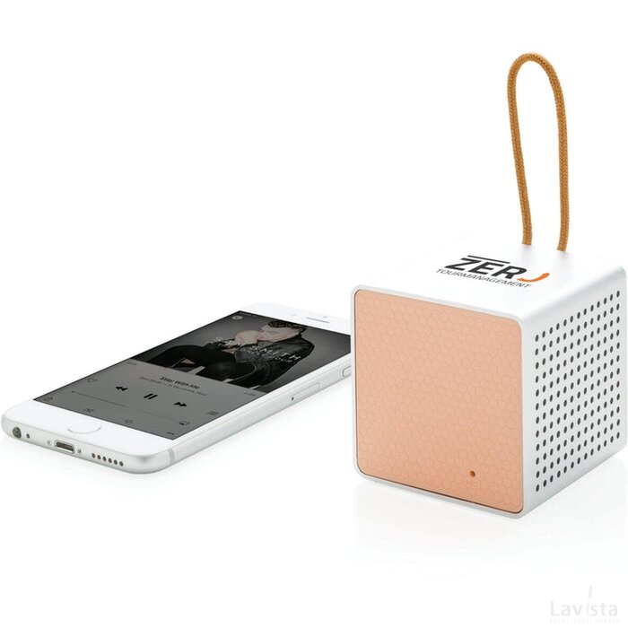 Vibe draadloze 3W speaker roze, grijs